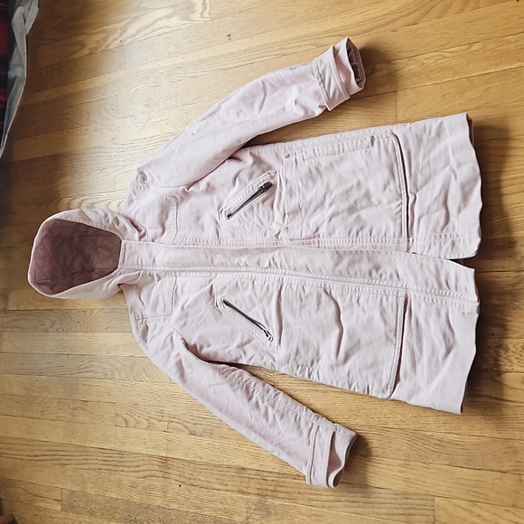 Boden pink moleskin hooded duffel coat 6 - Picture 1 of 13